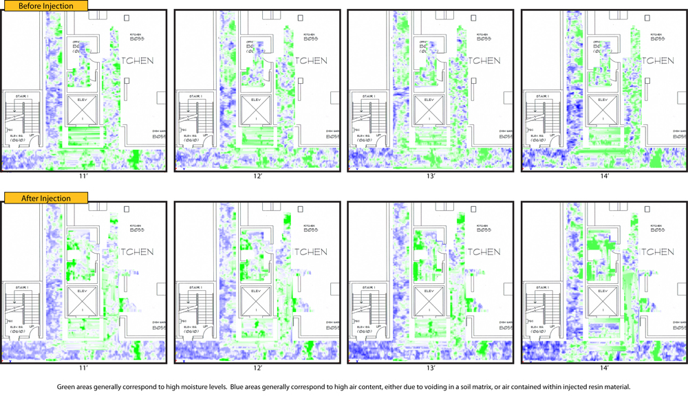 Comparison of Pre- and Post- Remediation Conditions in a Void Survey