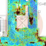 3D GPR data slice depicting voids beneath a concrete slab in Portland OR.